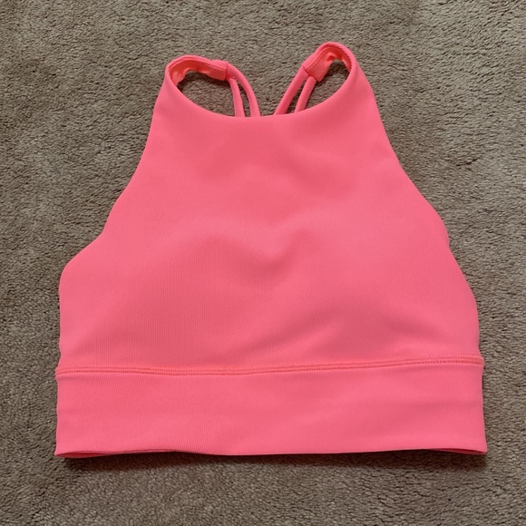 Lululemon Sunset Energy Sports Bra High Neck Long Line Rib - Picture 7 of 9